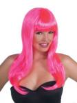 Sassy Long Wig - Neon Pink